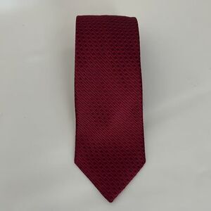 Donald J Trump Signature Collection Mens Tie Red Geometric Pattern 100% Silk